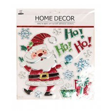 Χριστουγεννιάτικα Διακοσμητικά Αυτοκόλλητα Τοίχου Ανάφλυφα με Άγιο Βασίλη (25cm)